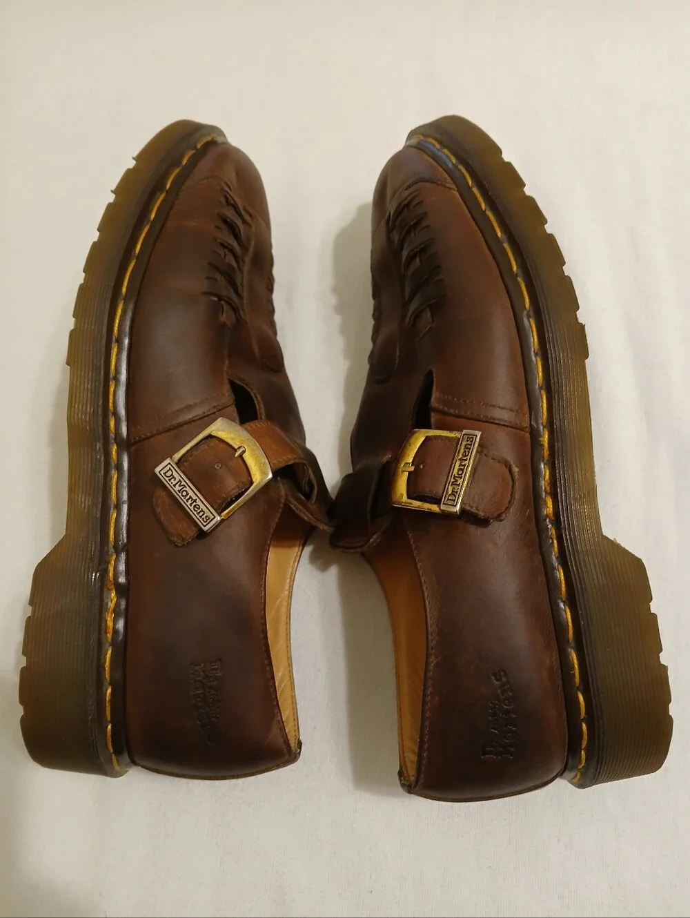 VTG Doc Marten UK 11 US 12 Men's Mica Fisherman Woven Leather Sandal 8064 Origin